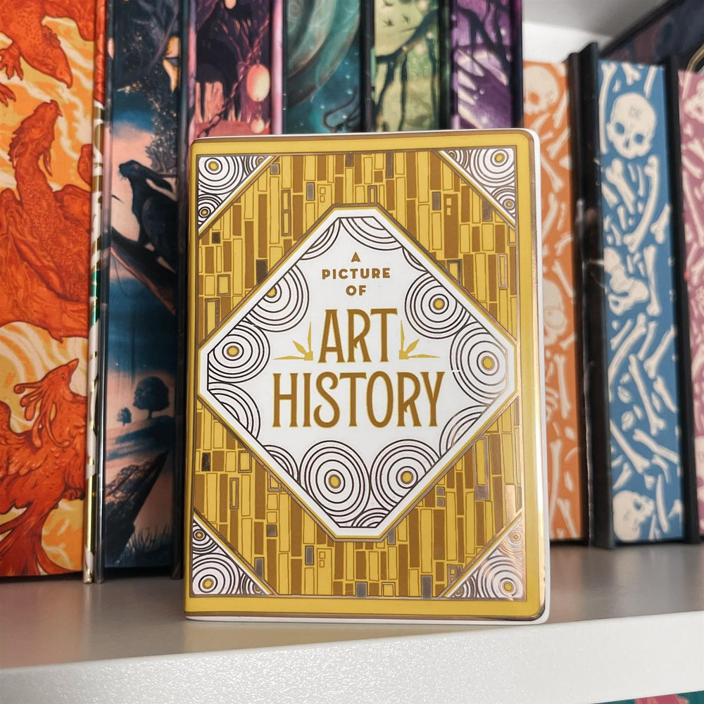 A Picture of Art History Yellow Ceramic Book Pot