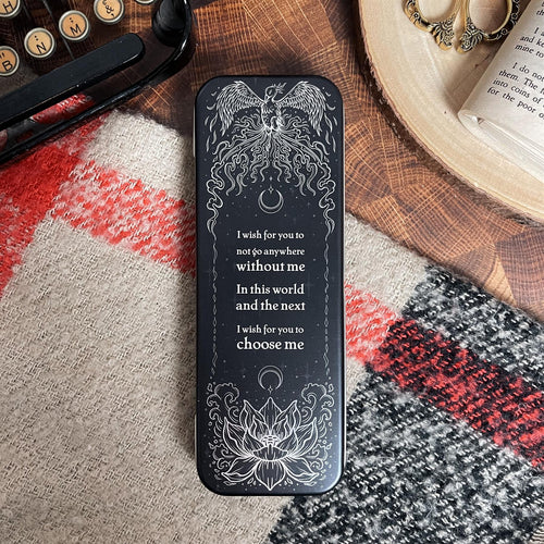 Song of Silver, Flame Like Night Metal Bookmark Tin image