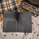 Daughter Of The Moon Goddess Black Page Dot Grid Journal