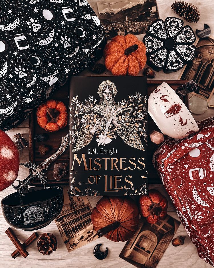 Mistress of Lies by K. M. Enright full box (Illumicrate 'Look What You Made Me Do' exclusive)